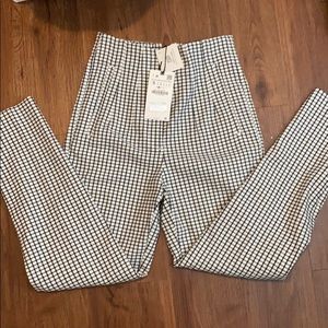 NWT checkered Zara pants high waisted